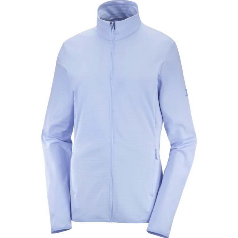 Light Blue Salomon Essential Lightwarm Full Zip Women's Jackets | PH 72489O